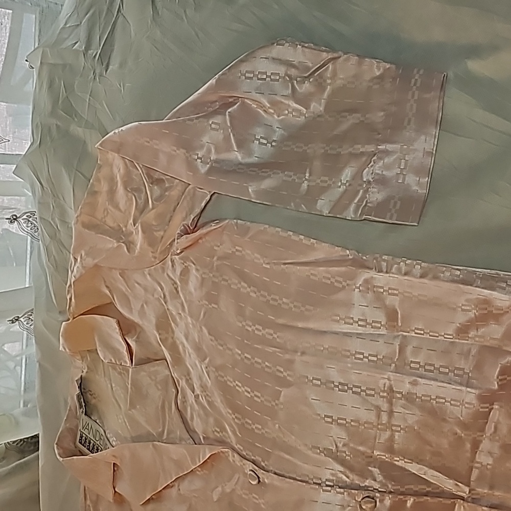 Vandamere Vintage Pink Satin Nightshirt Woman's Size L - Picture 4 of 15
